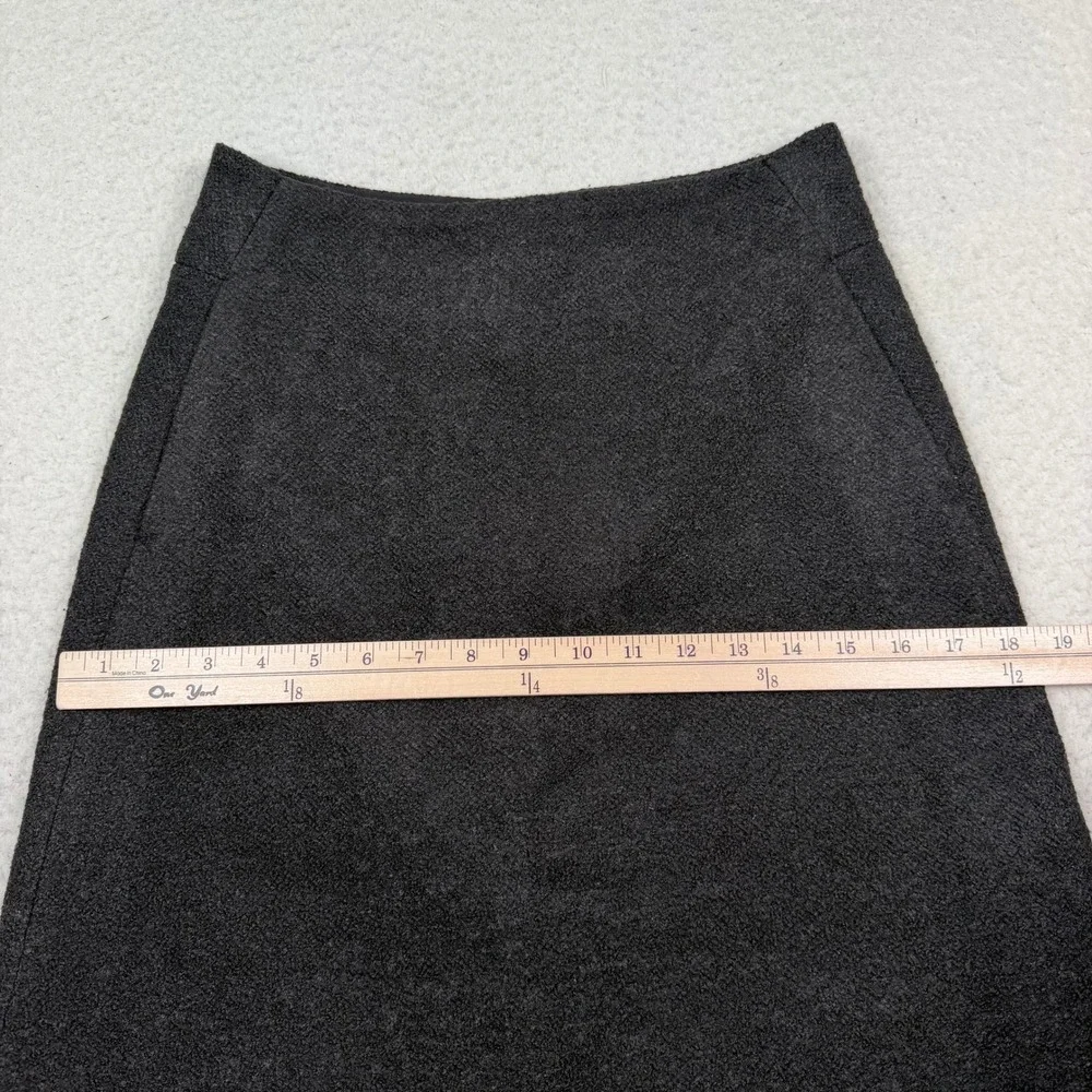 Kate Spade Skirt The Rules Women 0 Charcoal Gray Wool Blend A-Line Pockets
